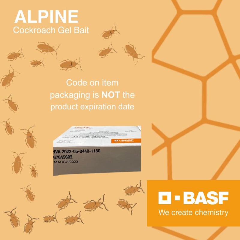 BASF Alpine Rotation 1 Cockroach Gel Bait Roach Killer for Indoor or Outdoor Infestation Control, Syringe Applicator 30 gram, 4 Pack - Image 2